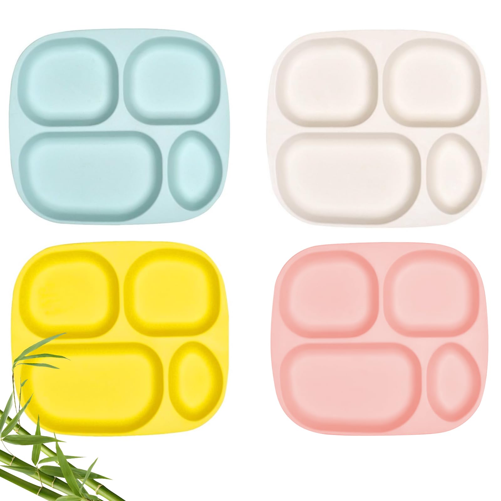 shopwithgreen Bamboo Divided Plates