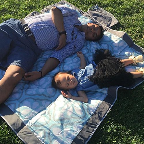 JJ Cole Outdoor Blanket, Blue Iris, 5' x 5'