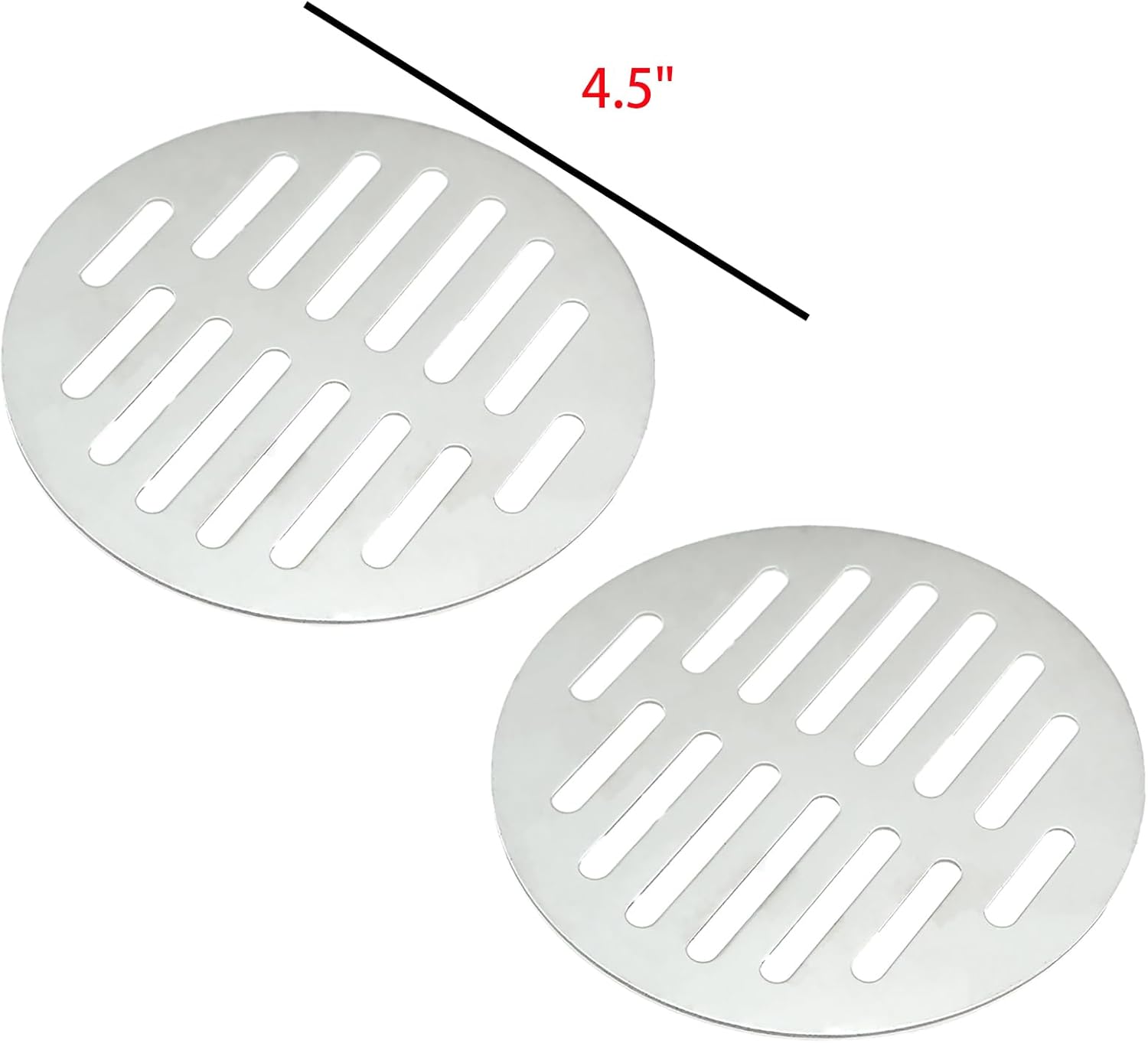 Silver Stainless Steel Kitchen Round Floor Drain Sheet Cover Diameter 4.5 Inch Universal Balcony Sink Filter Cap Suitable for Toilet and Bathroom