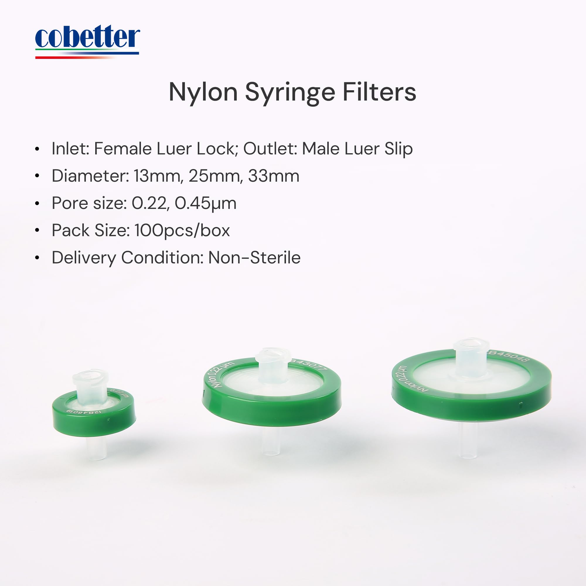 Syringe Filter Nylon, 0.22μm 25mm, Hydrophilic, Non-sterile, PK of 100 — Amazon image 2
