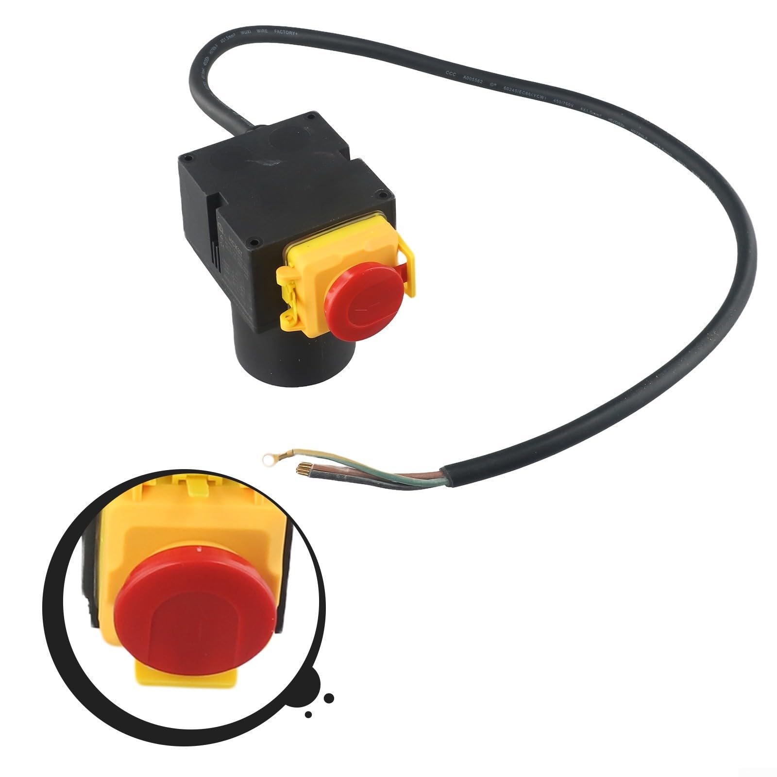 HCK3T 23221153 Commutateur de fendeur de bûches pour bois 250 V 16 A avec protection étanche IP54 pour équipement d'alimentation extérieur