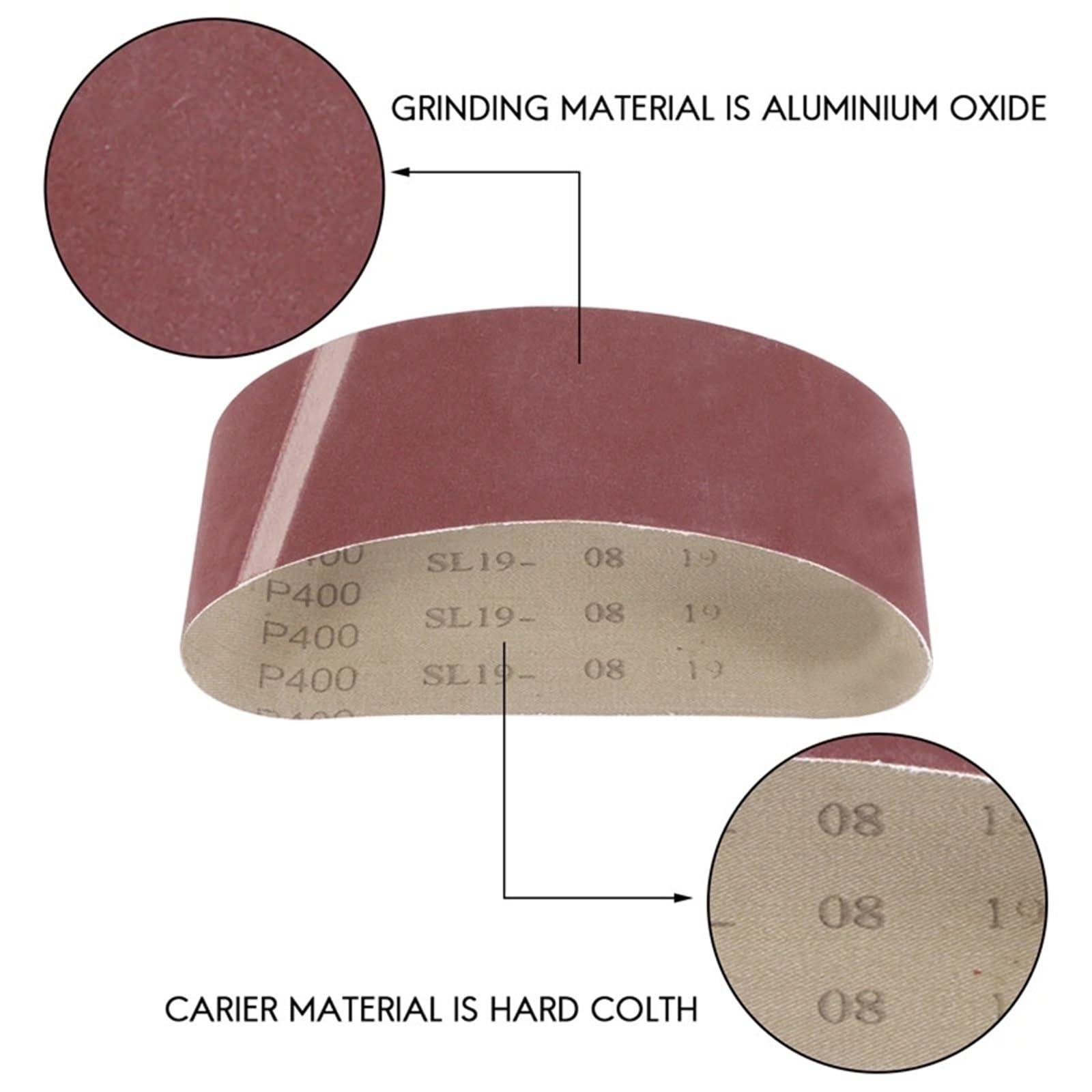 20PCS 3x18 mm carta abrasiva 3 per ogni grana 60 80 120150 240 400 grana 2 di 40 grana per levigatrice a nastro