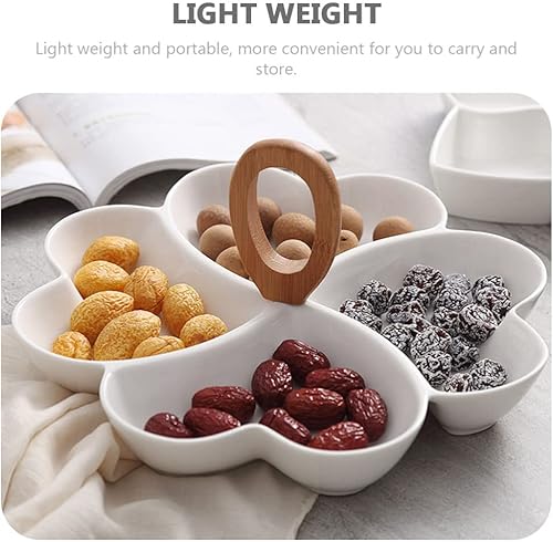 Miniatura 4 de Cabilock Plato de Dim Sum en forma de corazón para verduras, cesta de frutas, tazón de fuente para servir aperitivos, bandeja dividida, bandeja de