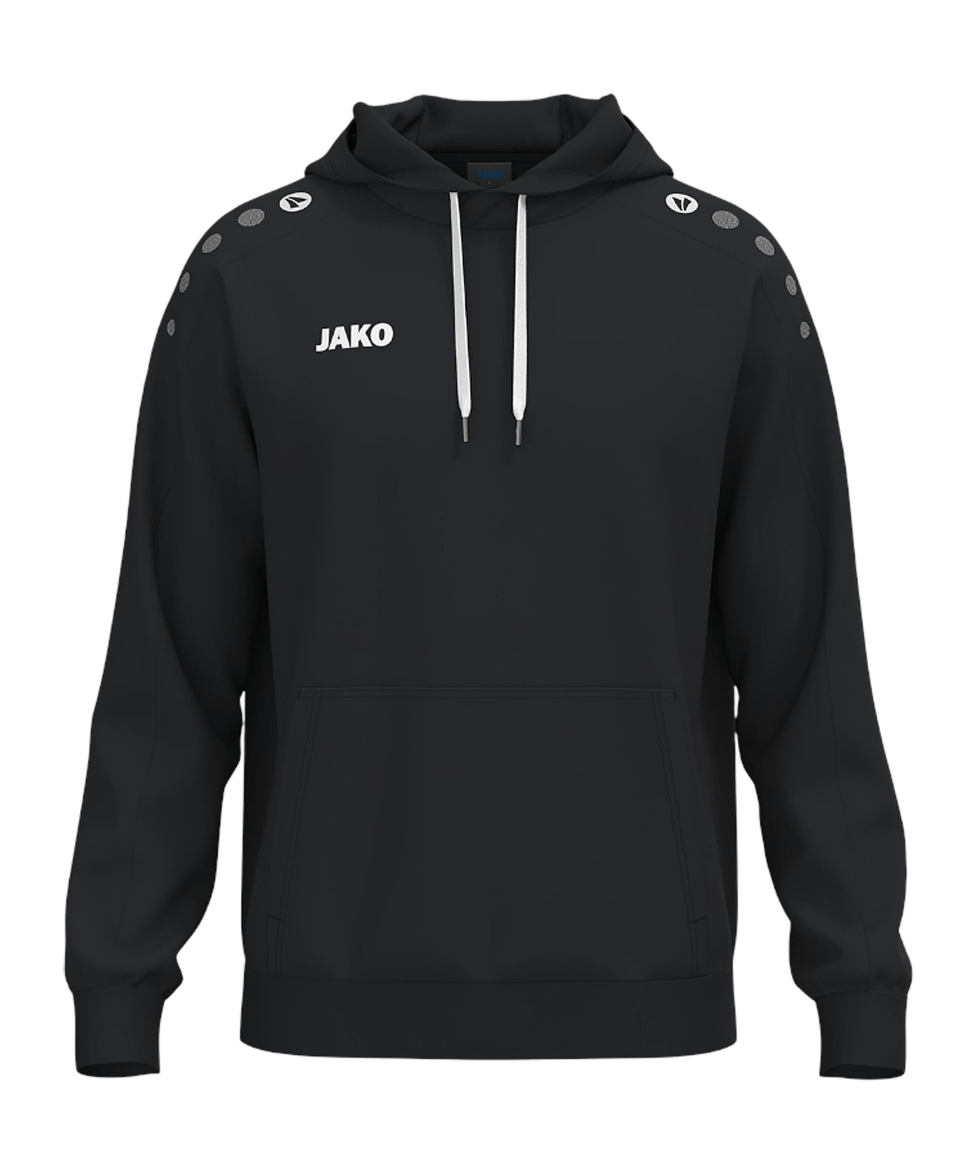 JAKO Unisex One Cotton Hooded Sweatshirt, Black, XL