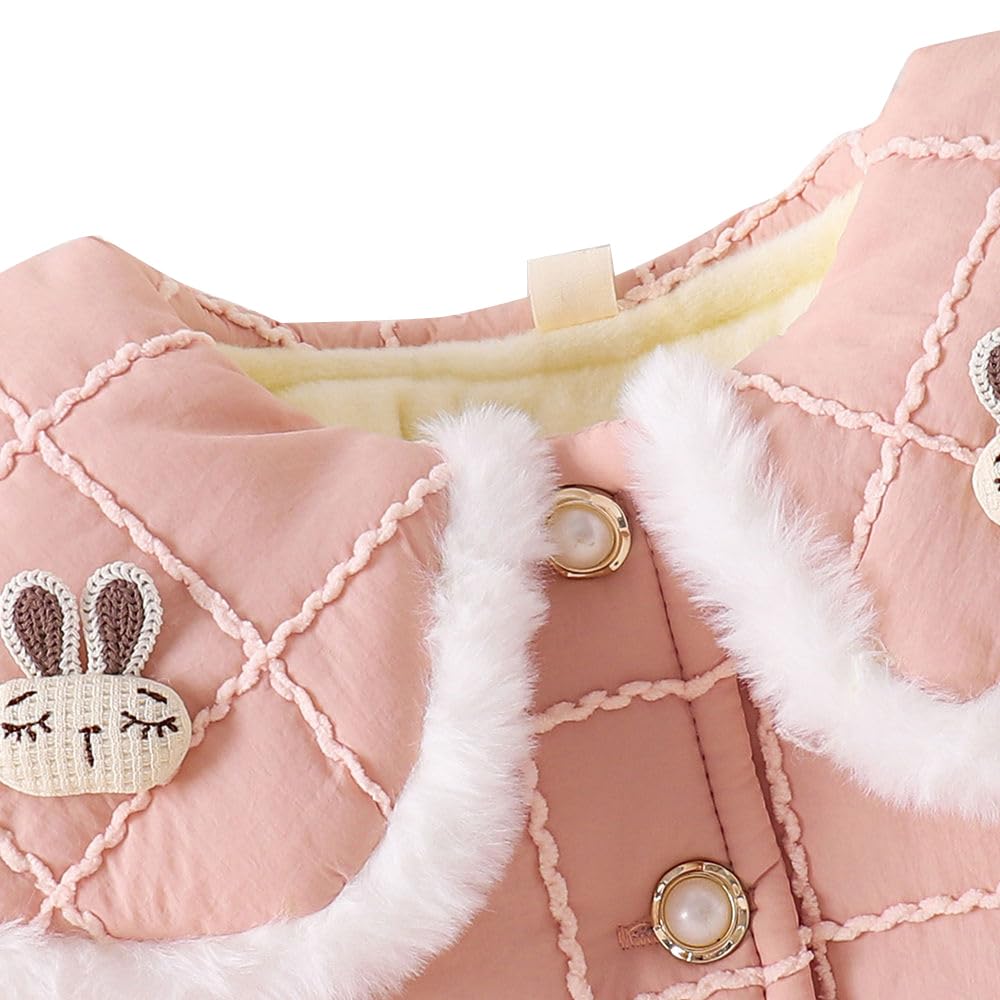 Hopscotch Baby Girls Animal Print Full Sleeves Pink Long Coats For Ages (12-18 Months) 1