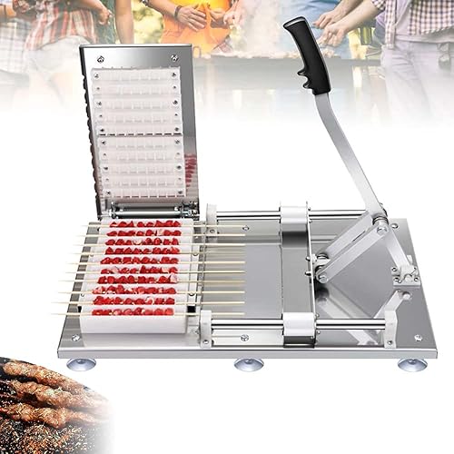 Brocheta de acero inoxidable para hacer cuerdas, brocheta multifunción, máquina de carne, brocheta de carne, máquina de hacer kebab, máquina manual