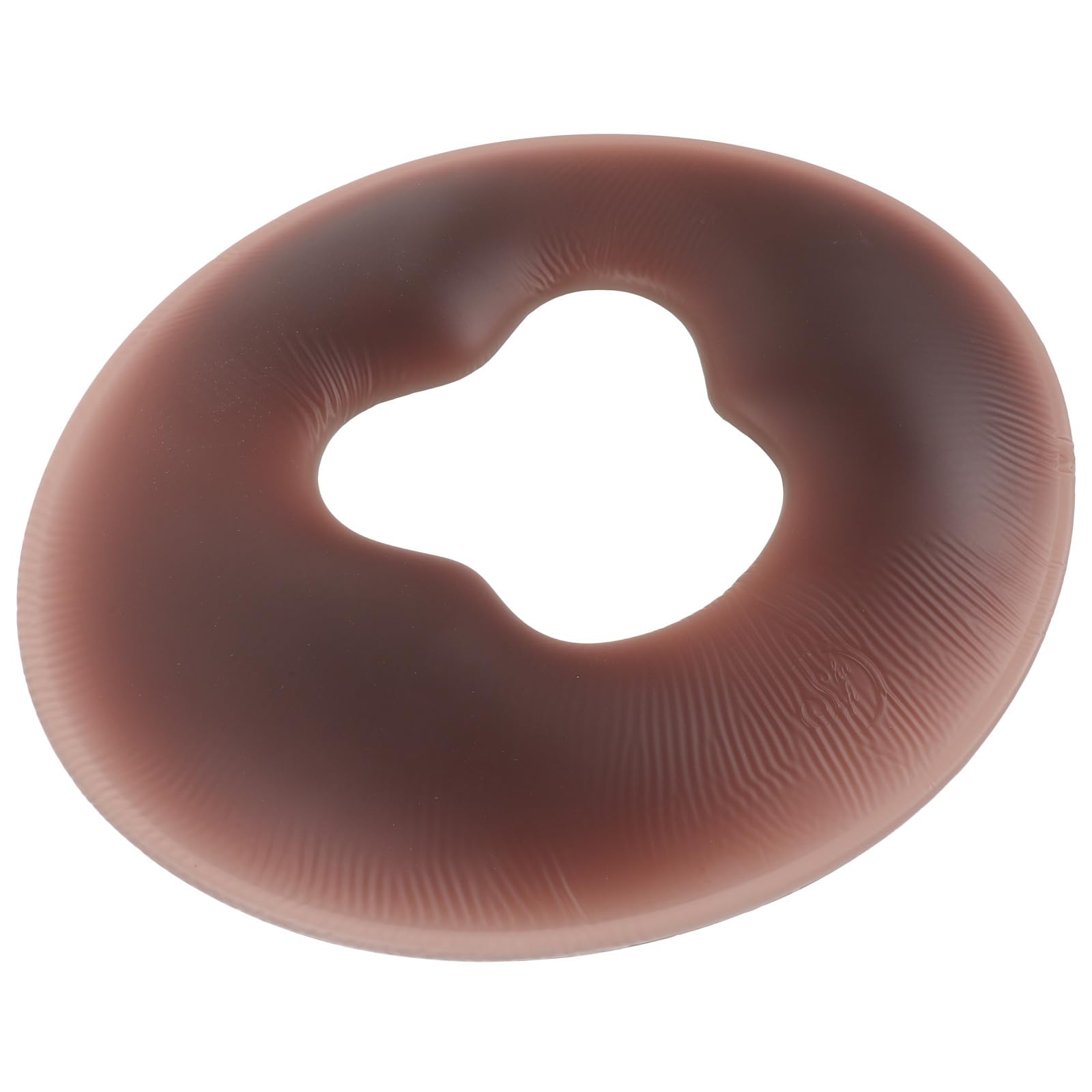 CHILDWEET Almohada de Masaje Facial de Silicona Café 700 G, Reposacabezas Redondo para SPA y Salón de Belleza, Cojín Boca Abajo para Relajación y Cuidado Personal