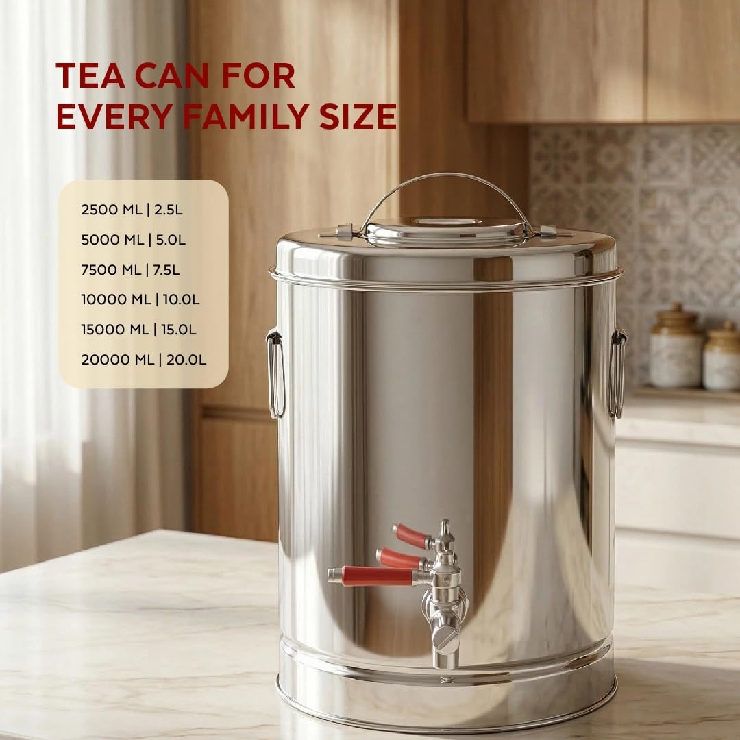 MAHAA Stainless Steel Tea Urn - Keep Chai Hot! -4 MAHAA Stainless Steel Tea Urn - Keep Chai Hot! -4