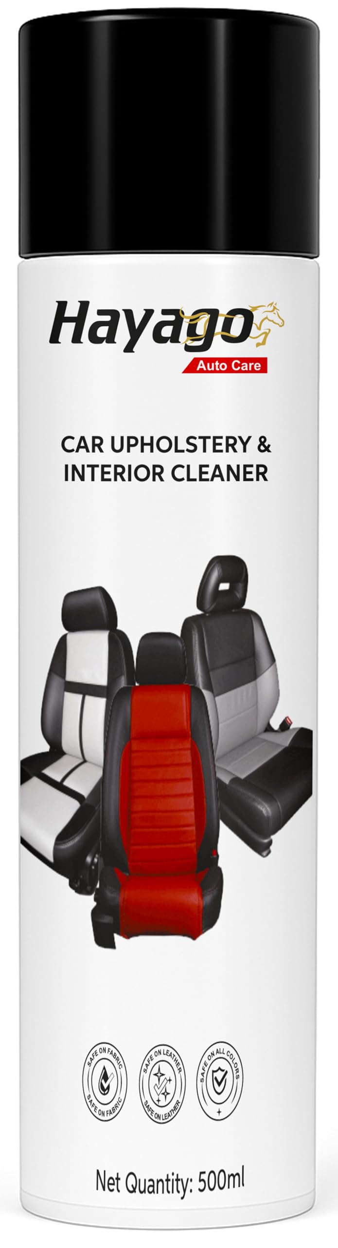 Hayago Foaming Car Interior Cleaner (500ml) - Quick-Drying Upholstery & Leather Cleaner for Tough Stain Removal, Suitable for Fabric and Leather with Rich Fresh Cotton Long lasting fragrance.-image-18