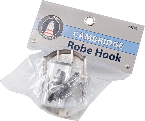 Miniatura 4 de Gancho para bata Cambridge, níquel satinado por Stone Harbor Hardware