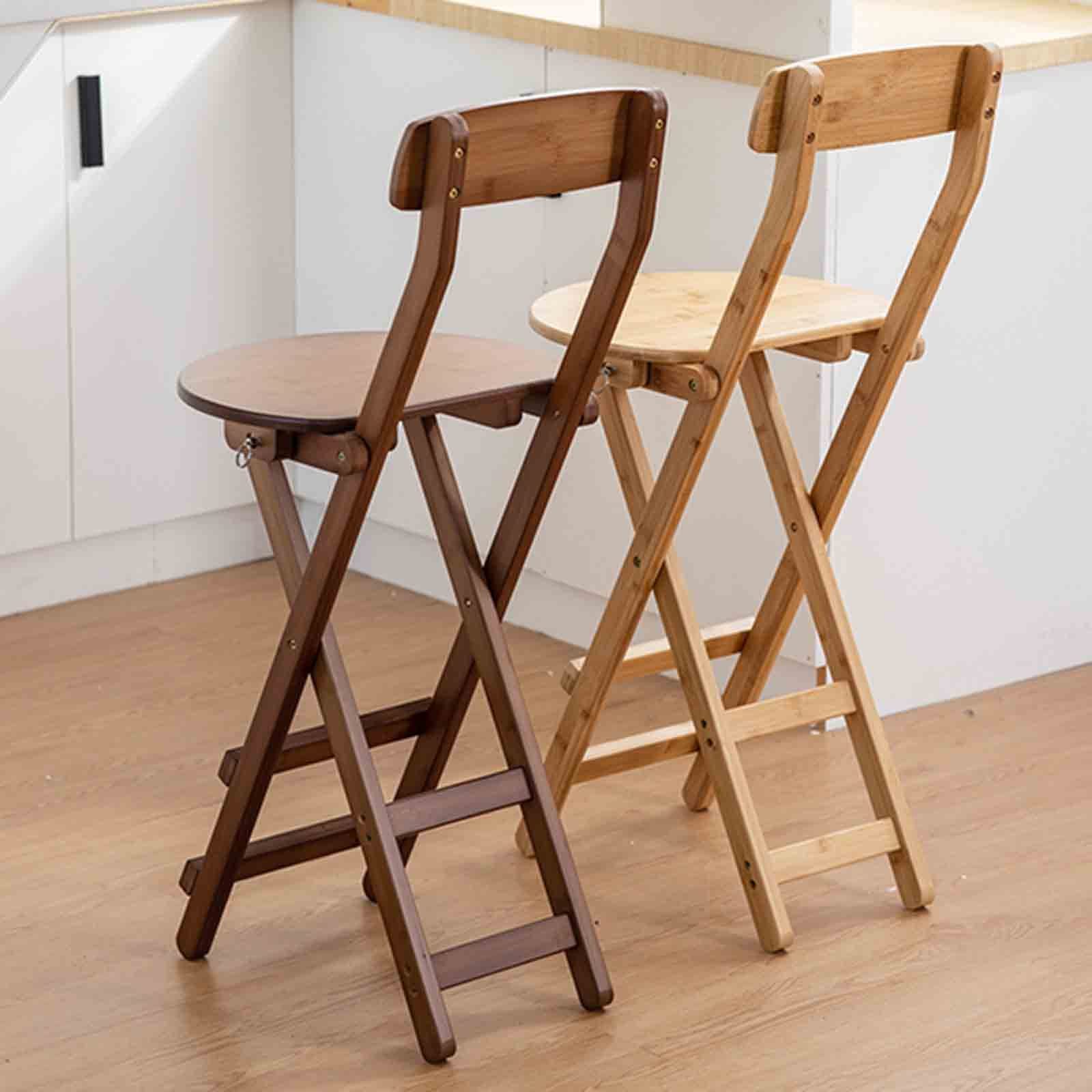 COSTWAY Set van 2 outdoor barkrukken, inklapbare