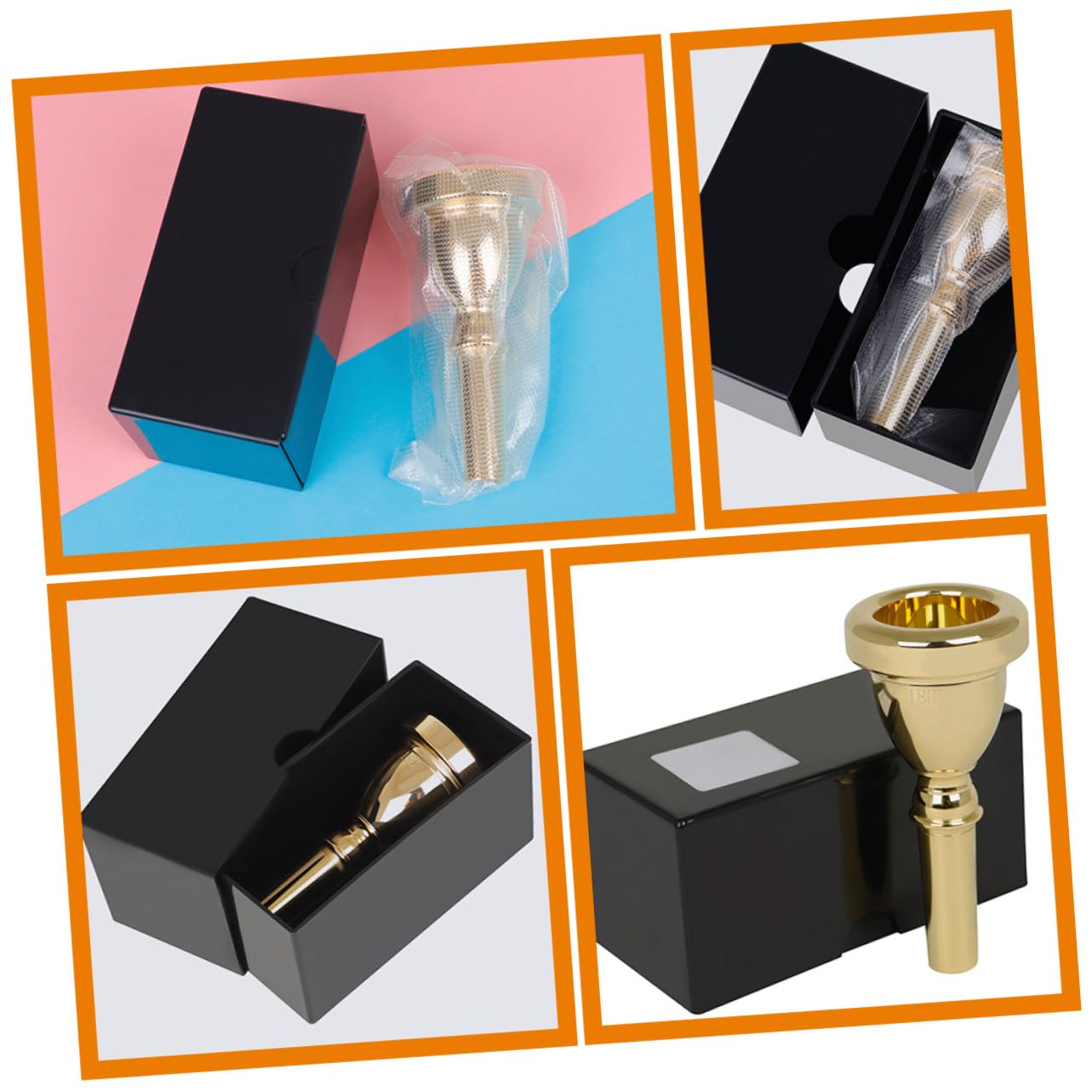PartyKindom Bocchino per Musicisti in Ottone 14mm di Colore Oro Stabilità e Facile da Rimuovere per Tuba per Musicisti Professionisti e Principianti Professionisti e Principianti