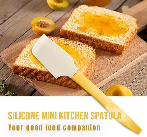 Miniatura 5 de Mini espátula de cocina de silicona 2023 espátula pequeña curvada espátula raspadora de cocina espátula de tarro pequeño mejorada esparcidor de