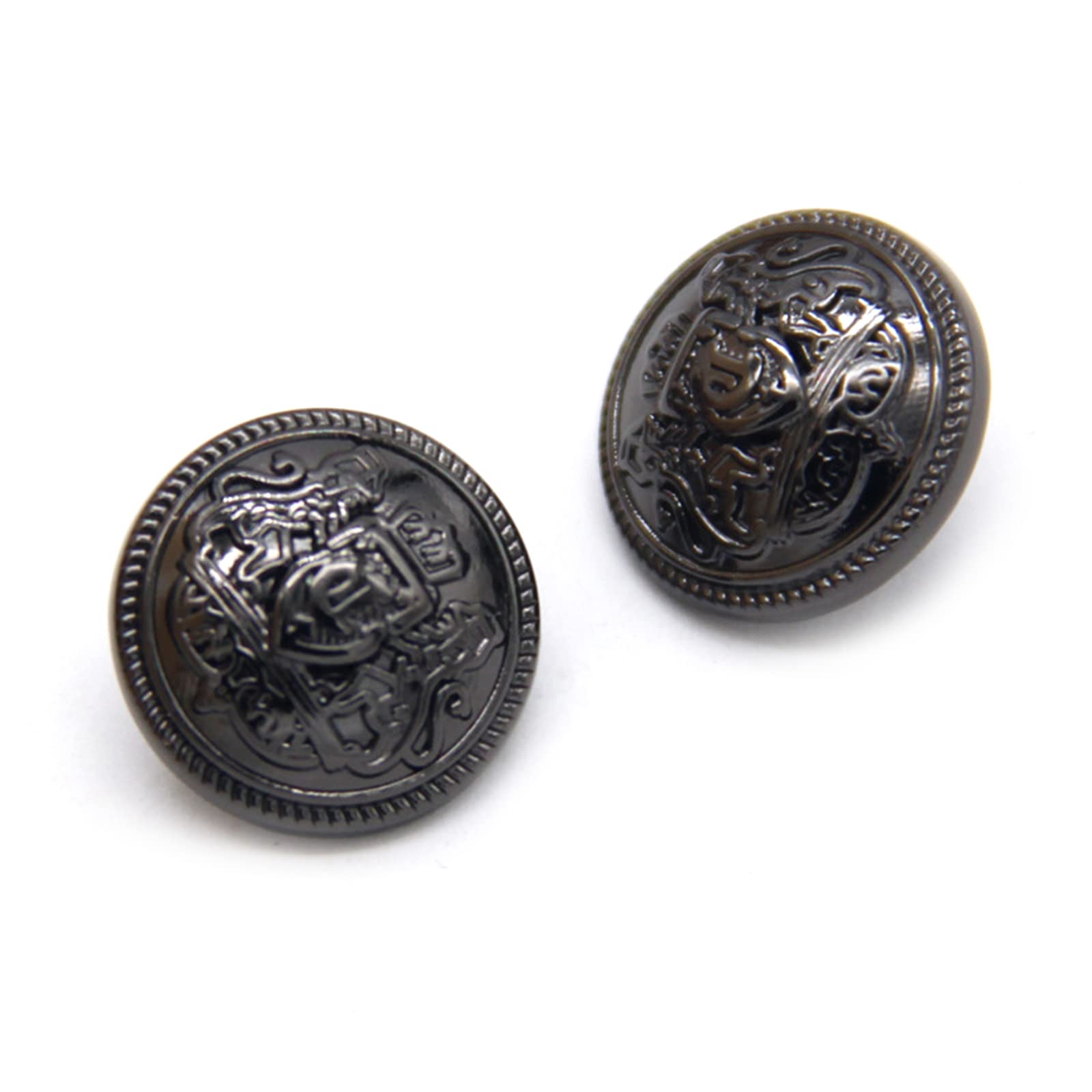 Confezione 10 Bottoni Decorativi In Metallo Smaltato - Per Cappotti E Abiti, Oro 23 Mm - Foto 11