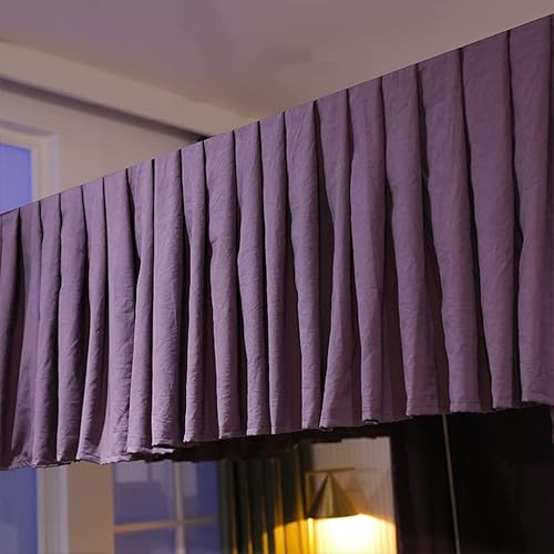 Miniatura 5 de Obokidly Cortina de cama de princesa de 4 postes de cuatro esquinas de color liso, elegante toldo de red para niñas, niños, adolescentes, niñas,