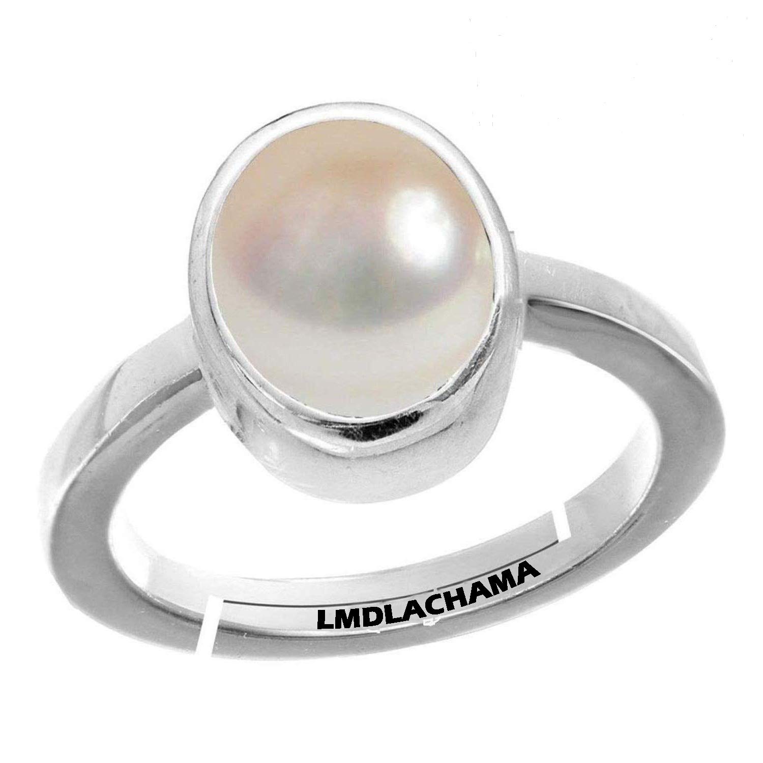 LMDLACHAMA PRAJAPATIS 100% LAB - CERTIFIED Pearl Moti 8.25 Ratti 7.50 Carat Stone Astrological Silver Adjustable Ring for Men & Women (B08765XJ2Z) Amazon Price History, Amazon Price Tracker