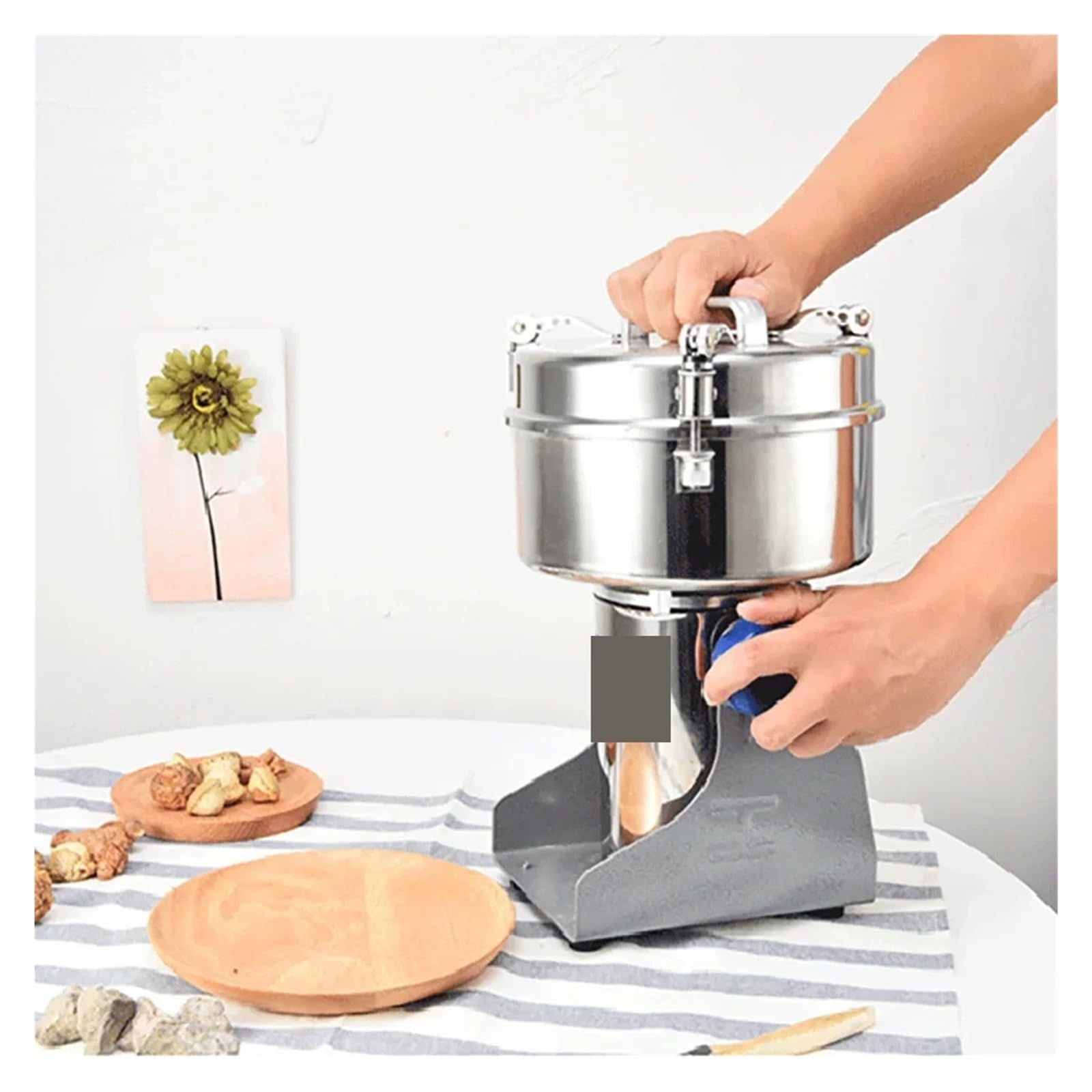 Smerigliatrice elettrica, Macchina for macinare i cereali da 1000 g, elettrica, for erbe, caffè in polvere, alimenti secchi, ad alta velocità e intelligente