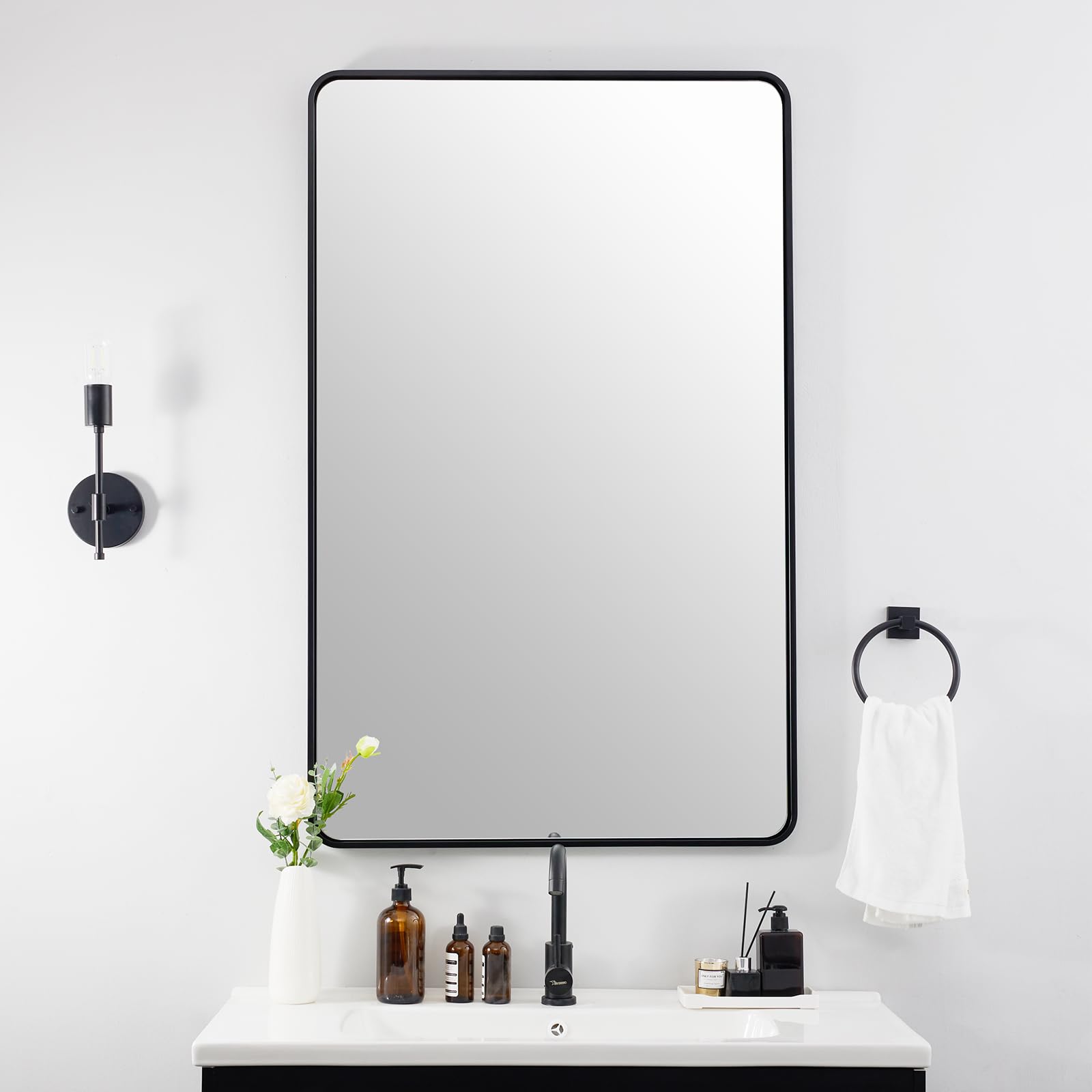 Amazon.com: ANDY STAR 24x40 Inch Bathroom Vanity Mirror, Black