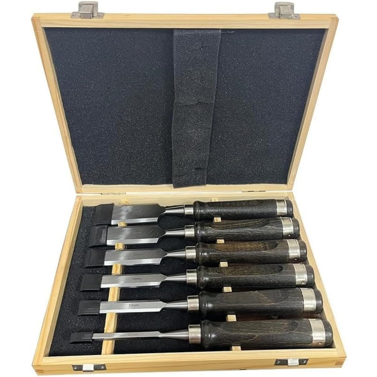 AOCIR Wood Chisel Set Black Walnut Handle Whetstone Professional Carving Kit
