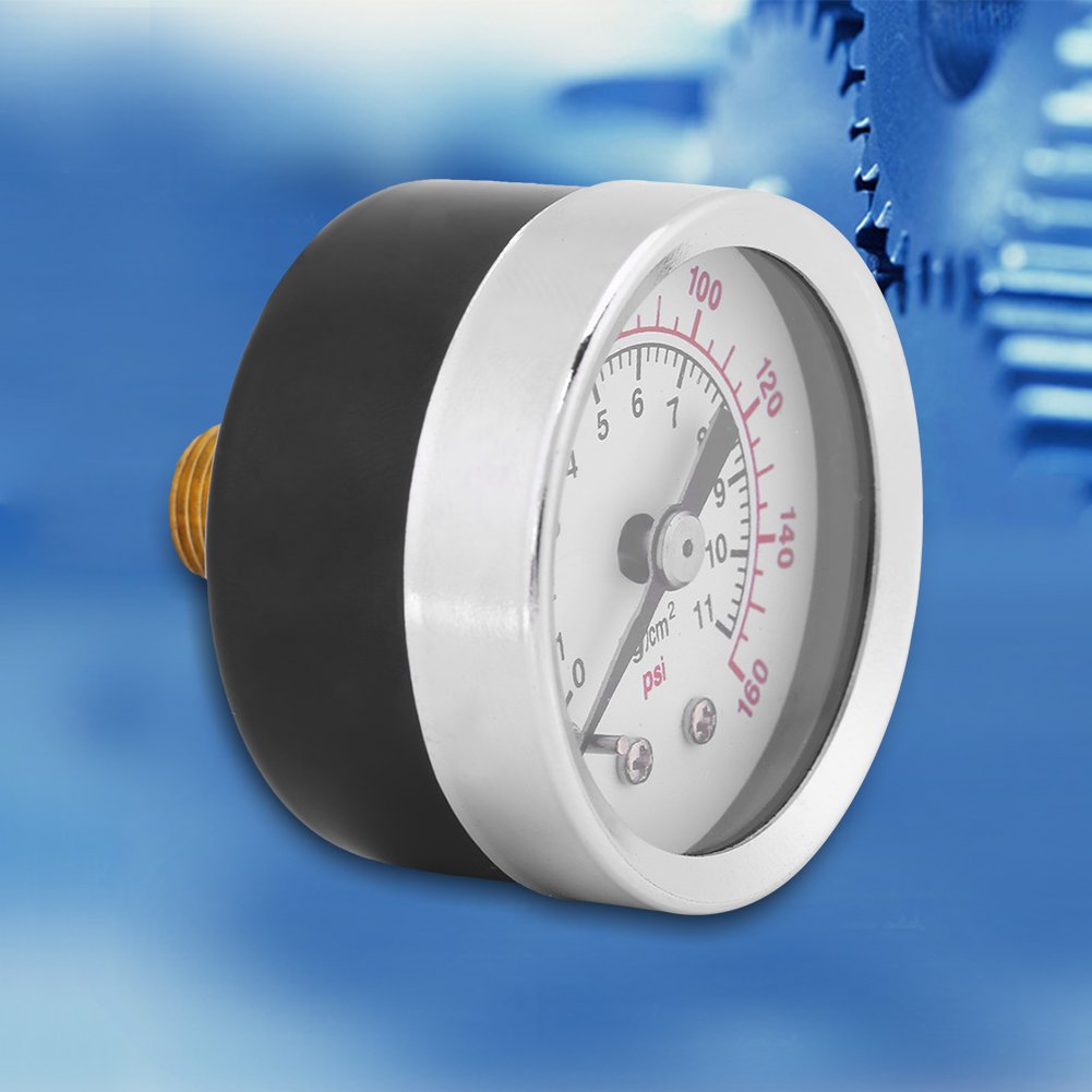 Manometro Idraulico, manometro 0-160 PSI 1/8 NPT, misuratore di Pressione dell'Aria dell'olio dell'Acqua per misurazione di psi e kg/cm²