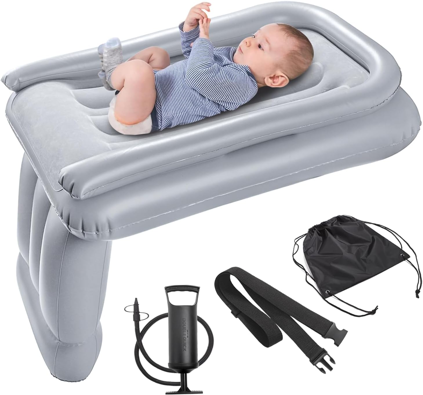 Inflatable Toddler Travel Bed Airplane Bed for Kids, Airplane Seat