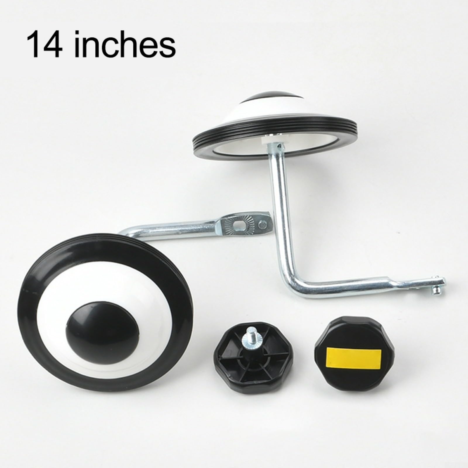 Stabilisateurs de vélo pour enfants de 30,5 cm, 35,6 cm, roues d'entraînement en acier au carbone PU, écrous autobloquants clignotants, roulements silencieux (pour vélo de 14")