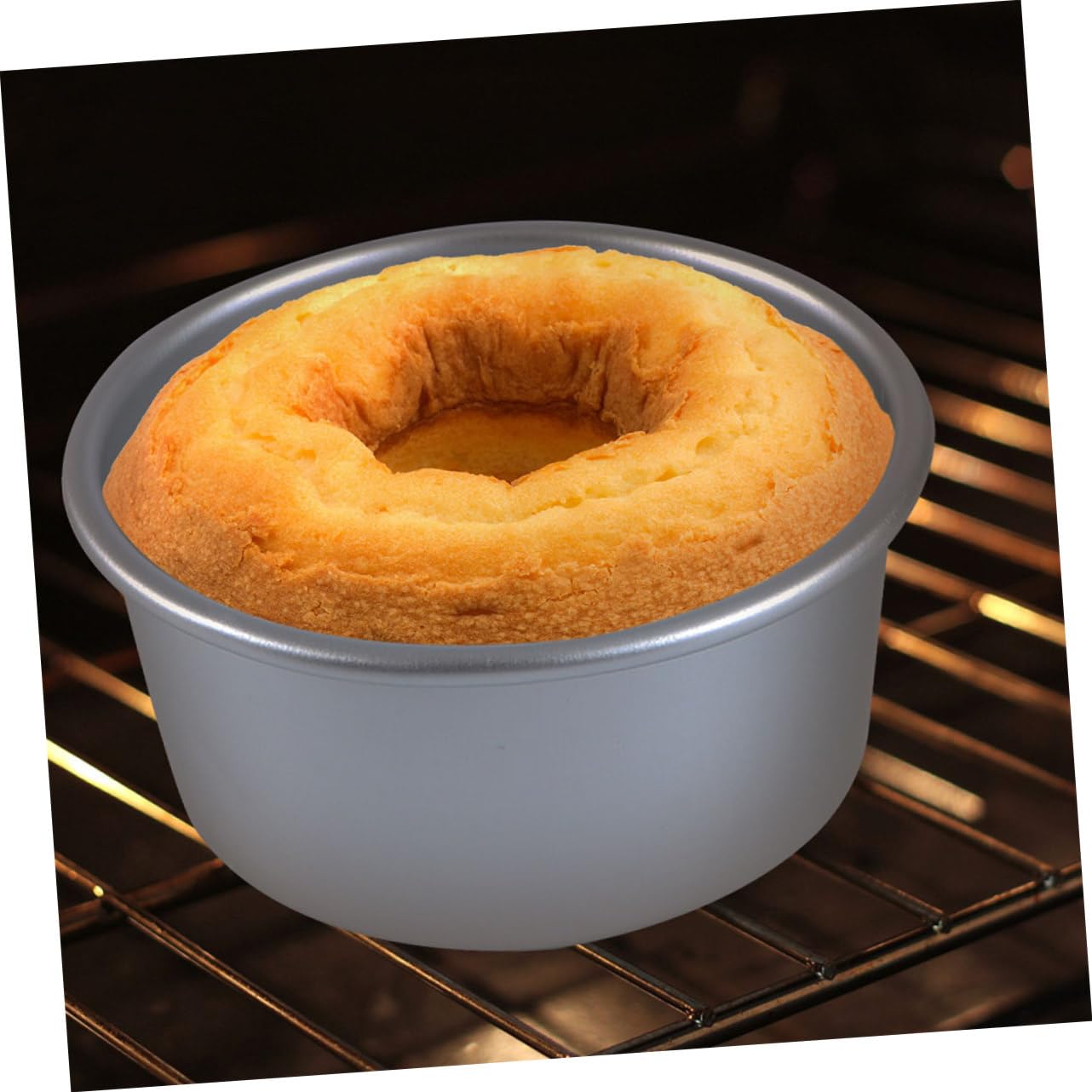 Abaodam Lot de 8 Petits Moules à Gâteau Ronds en Alliage D'aluminium avec Fond Amovible, Résistant Four, Pâtisserie Maison Boutiques de Gâteaux