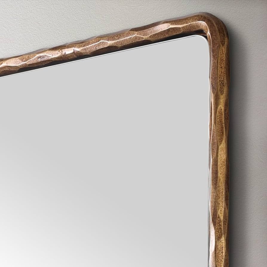 Amazon.com: ANDY STAR Hand-Forged Gold Bathroom Mirrors for Wall