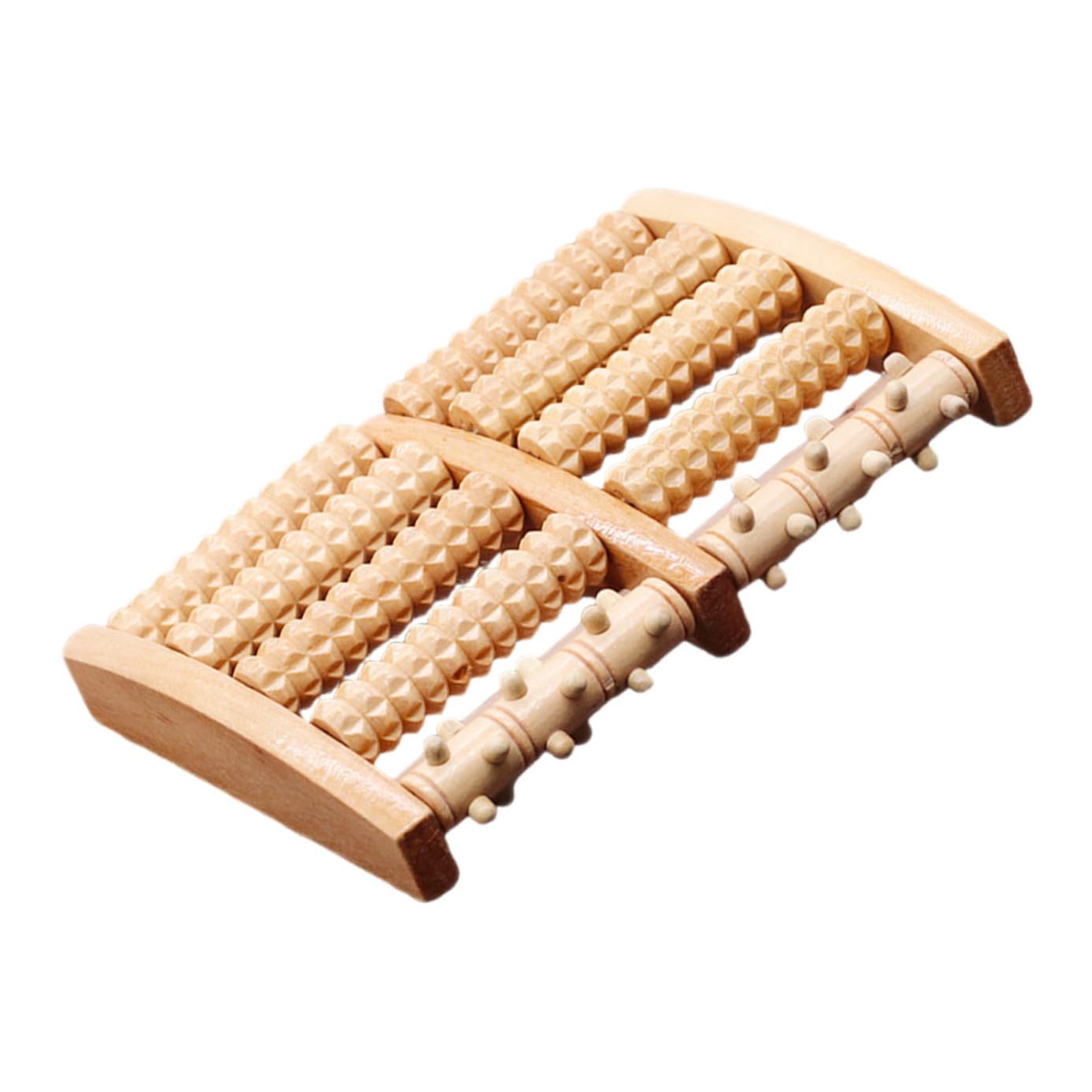 Yardenfun Rodillo de Masaje de Madera para Pies con Diseño de Acupresión Masajeador Manual para Relajación y Pies para y Tensión Hombres y Mujeres