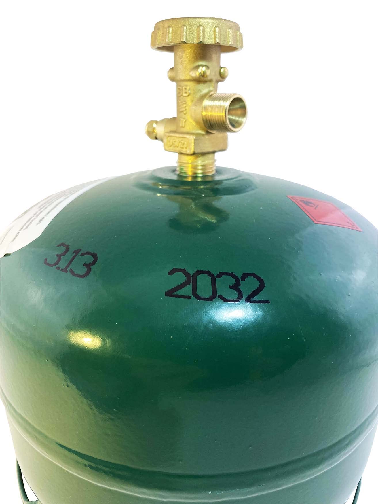 GARDINGER leere befüllbare 1,9 kg Propangasflasche mit Sicherheitsventil (Alternative zur GAZ R904)