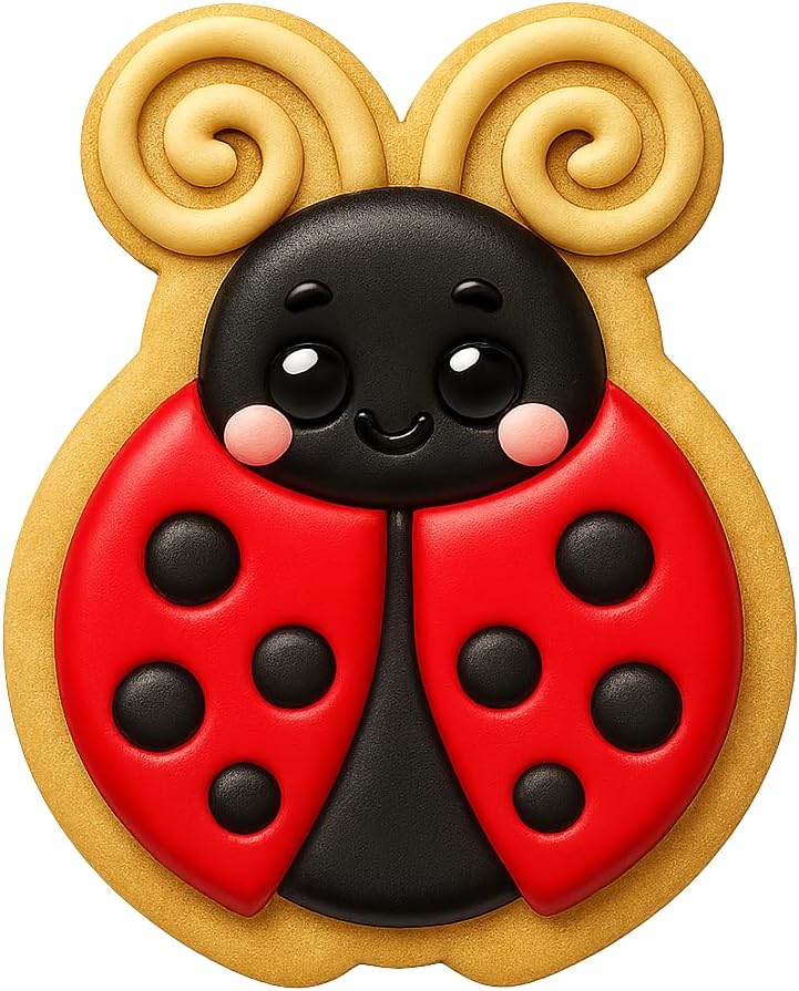 Kawaii Beetle Bug Cookie Cutter - 4x2.96" Fun Baking Design Kit image 4