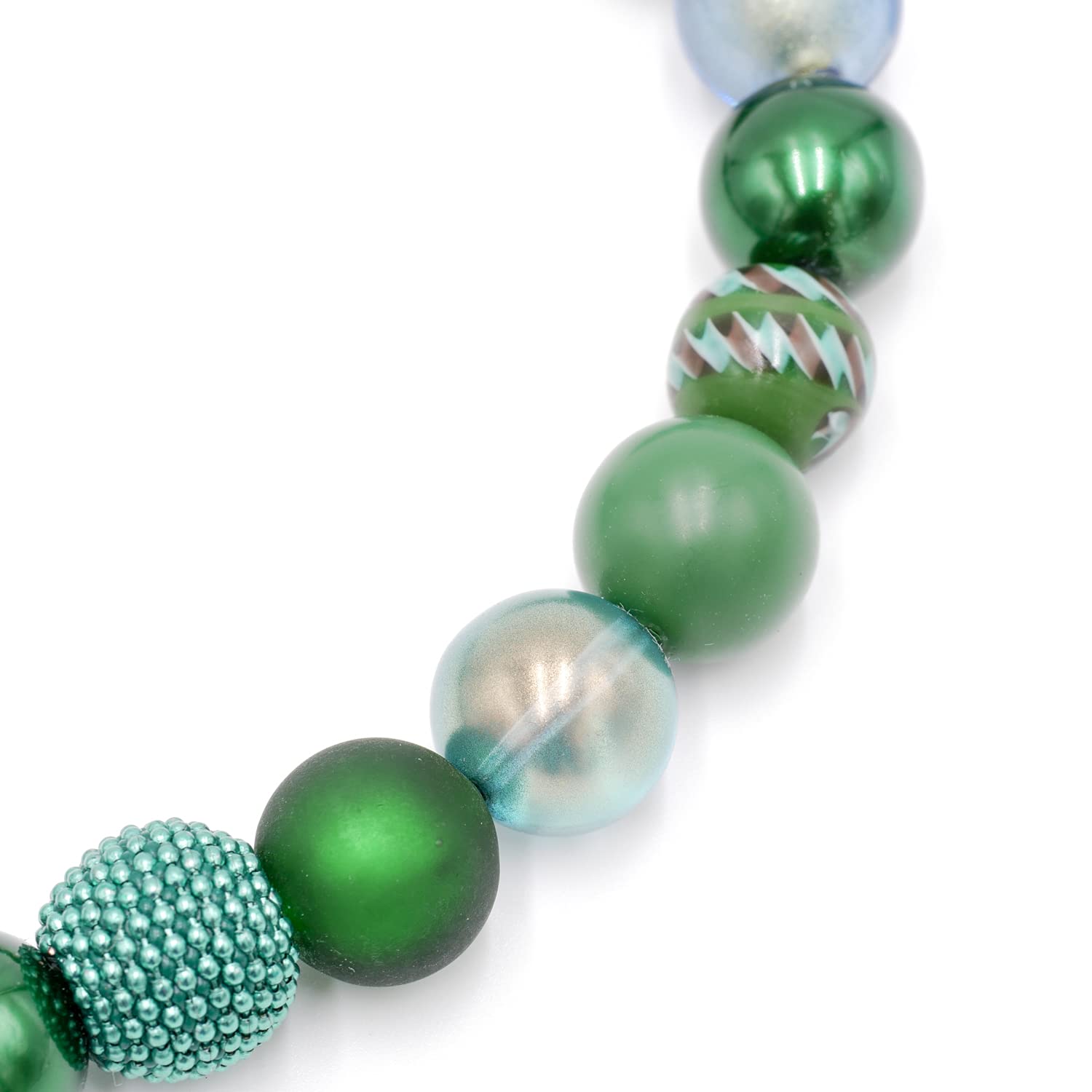Perlenkette Halskette Damen Handmade 45 cm Statement Kette