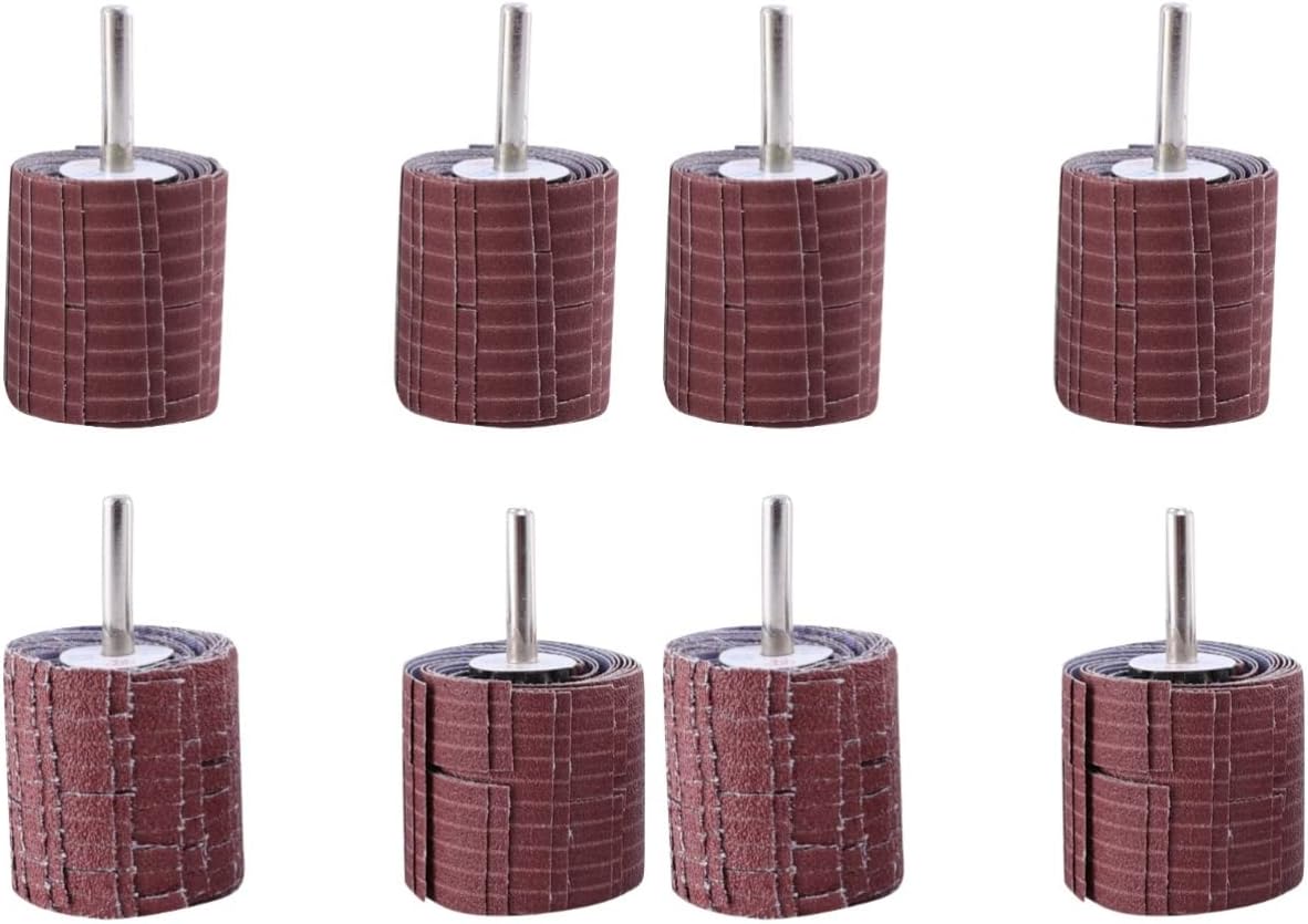 8 pcs with Mm Plastic for Pedicures Brown and Tool Rod Electric Diameter Flap Head Rotary Cone Grinding Practical Nail Salon Polishing File Handle Metal Emery Shape Wheel Kit Polishing