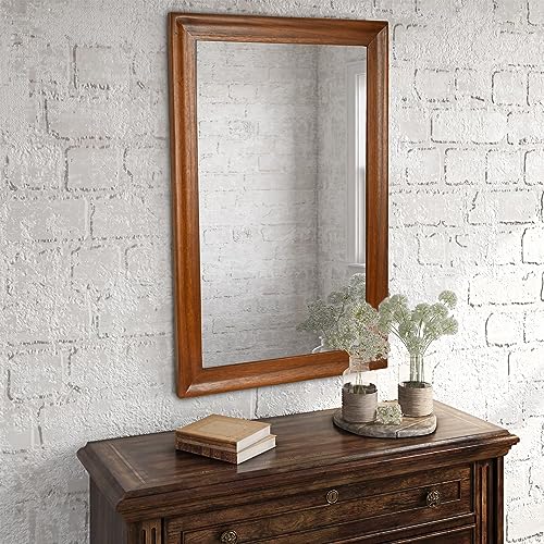 Culer YM004-24X32IN-2 Rustic Wood Wall Mirror thumb #6