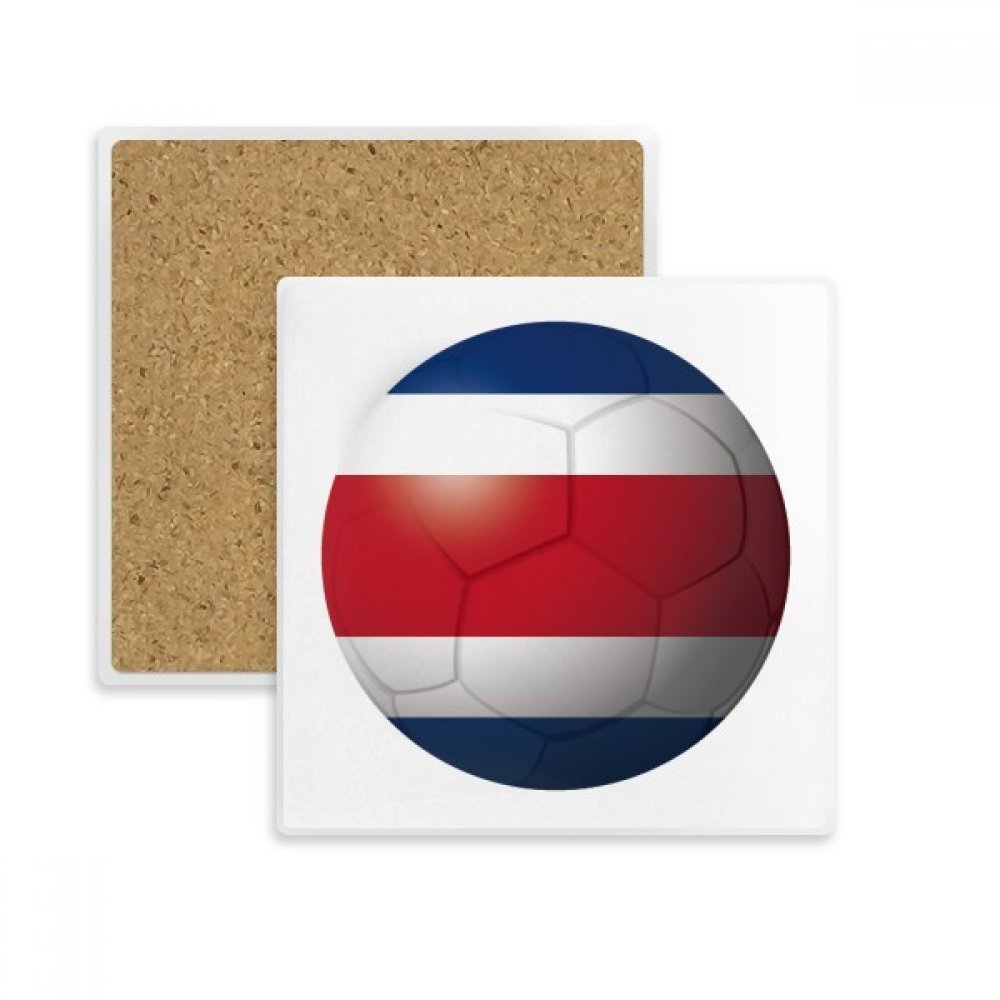 Porte-gobelet Costa Rica football dessous de verre absorbant multicolore