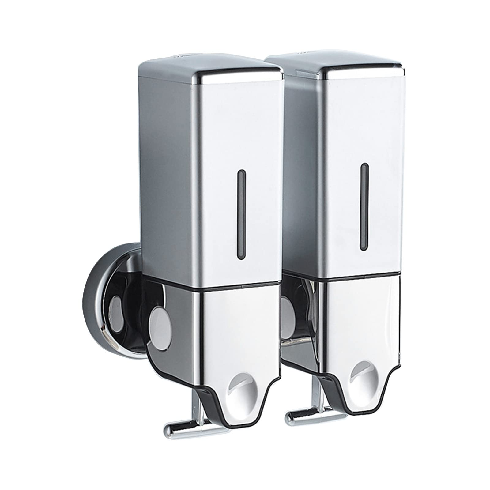 Dispenser di sapone liquido per bagno, un doppio dispenser per sapone liquido, da parete, cucina, bagno, bottiglia di plastica