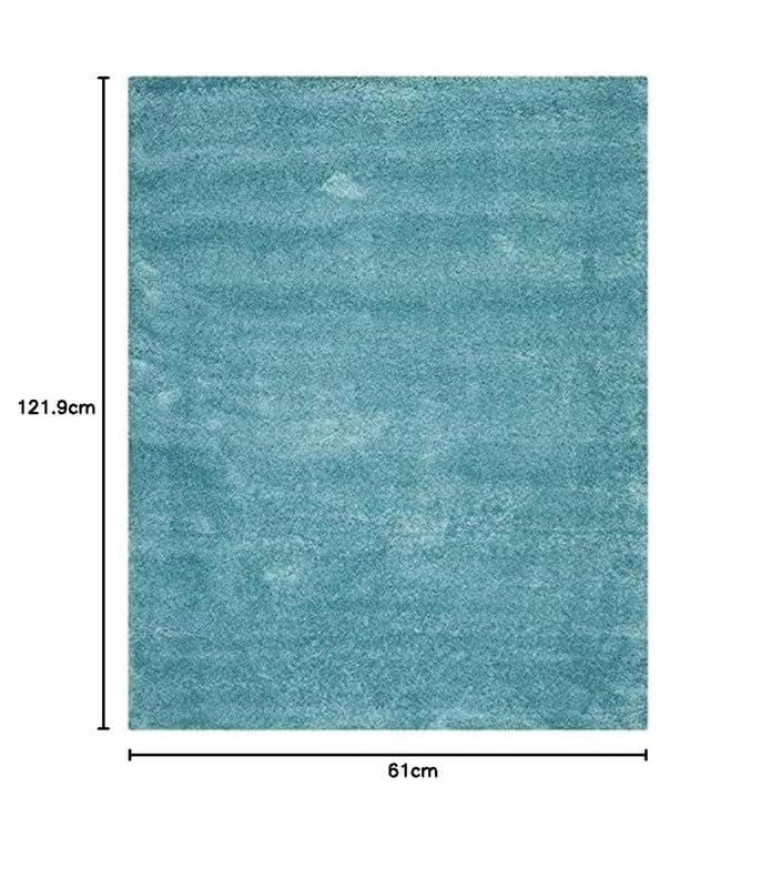 Image of RUG ERA Shaggy Carpet for Living Room 8X11 FEET Fluffy Rug for Bedroom Floor Modern Non-Slip Floor Mat & Galicha for Home Decor | Cozy Area Carpet (Sky Blue)