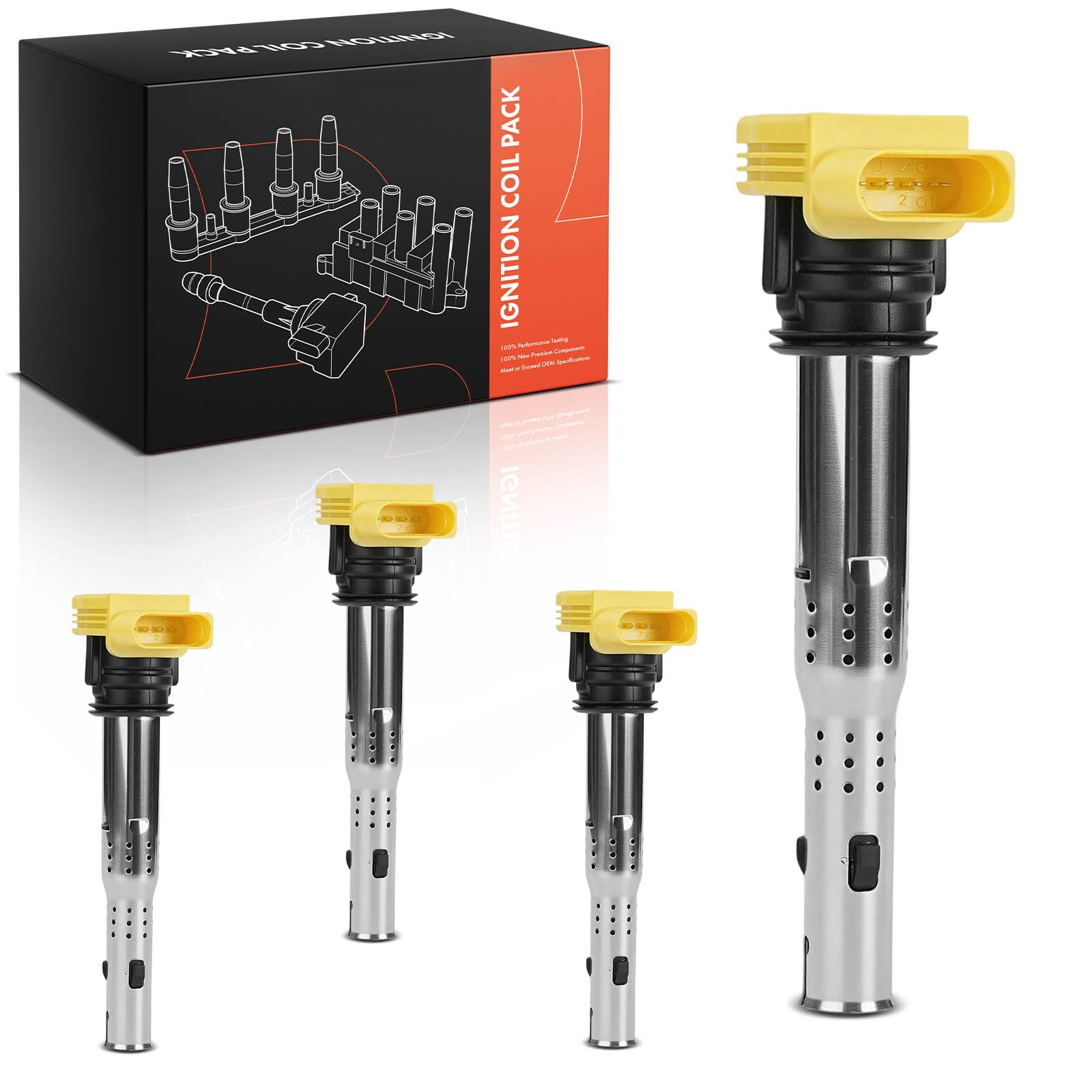 Frankberg 4 bobines d'allumage pour moteur essence 07K905715A