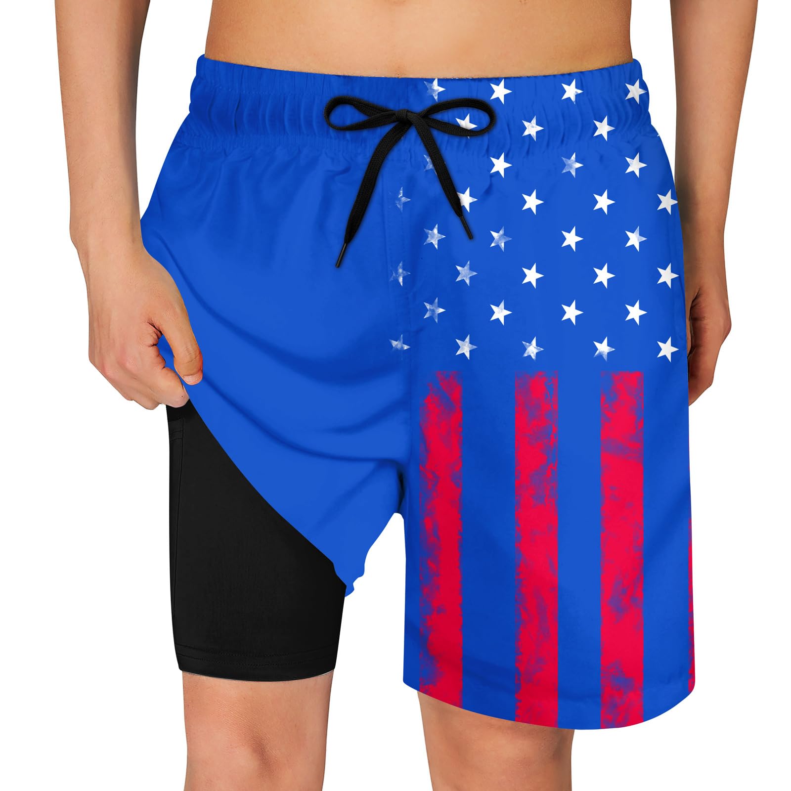 Cozople Boys Swim Trunks Compression Liner Swim Shorts Quick Dry Bathing Suit with Boxer Brief Swimwear 2-20T