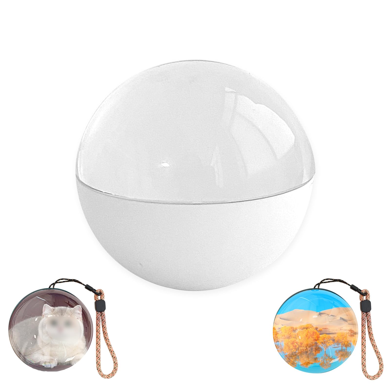 2025 New Crystal Ball Video Player,Video Sphere,Memory Sphere Lamp,2.7in 3D Crystal Ball Ultrasound with Electronic Display Sound,Mobile Transmission of Videos and Pictures,for Christmas,(Color:White)