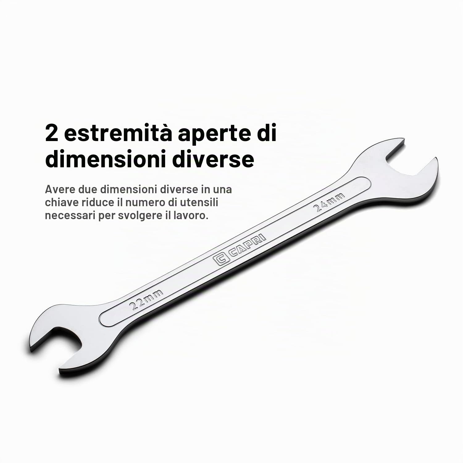 Capri Tools - Set di chiavi a testa aperta, super sottili, 6-19 mm, 7 pezzi