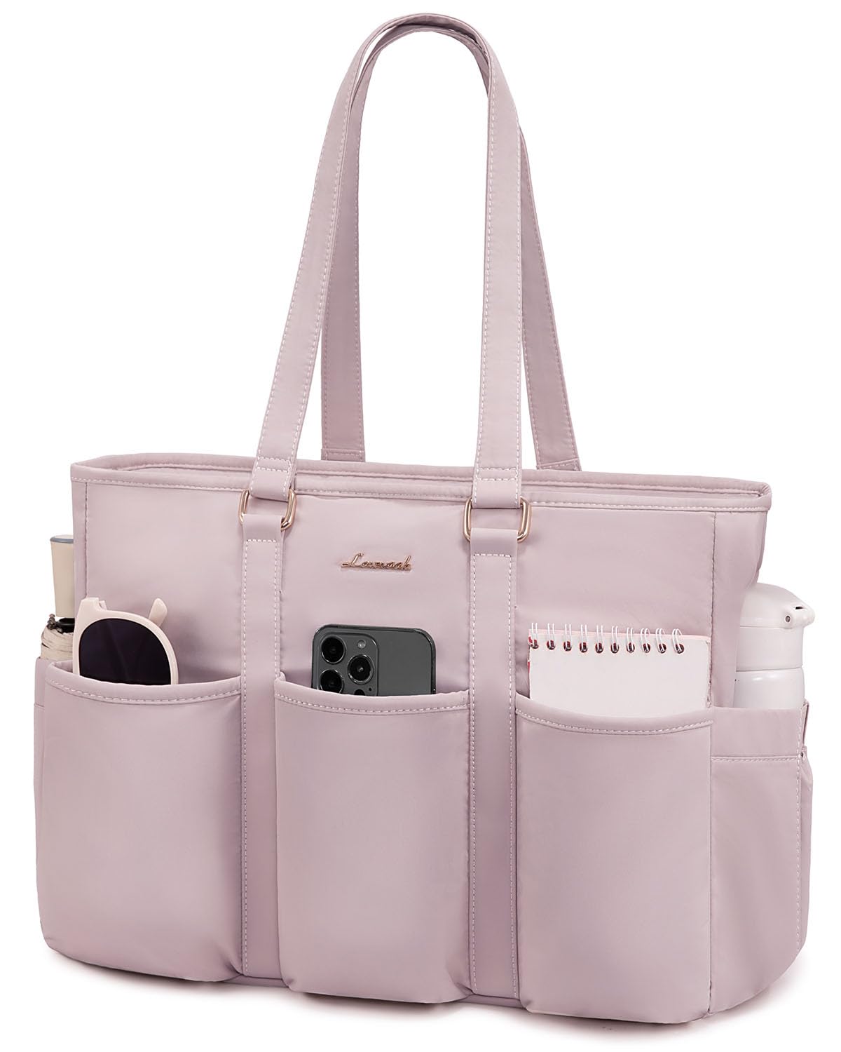 LOVEVOOK 17 Inch Laptop Tote Bag for Women Work, Teacher Tote Nurse Bag, Professional Utility Computer Bag For Work/Travel/College/Daily, Large Purse