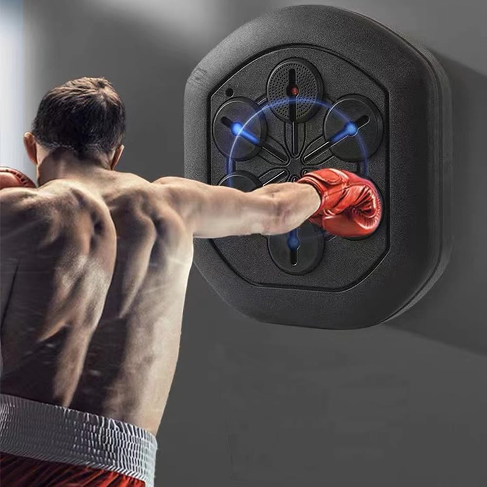 Zertylre Music Electronic Boxing Wall Target,Smart Boxing Machine, Punching Training Equipment with Music and Lighting, Speed Hand Eye Reaction And Coordination, for Home and Gym Workout