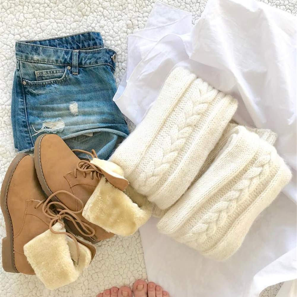 YONKINY Scaldamuscoli Donna Inverno Caldo Lunghi Calzettoni Ballet In Maglia Scaldamuscoli Calze Per Danza Formazione Yoga Navy Blu 126489407 - Foto 2