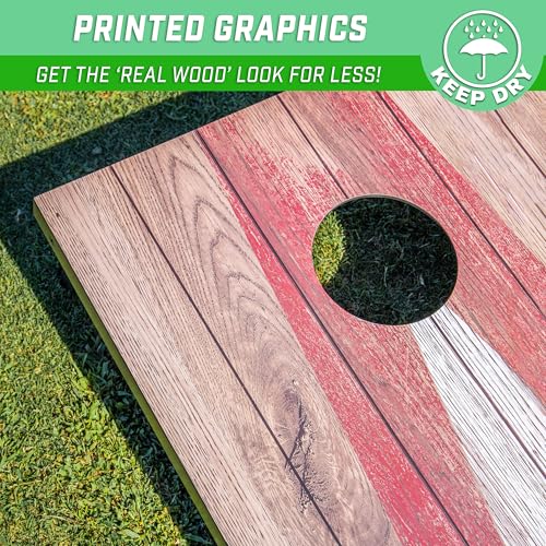 Image of GoSports 3 x 2 ft Cornhole Board Set - Portable Outdoor Toss Game for Adults & Family - Includes Set of 8 Bean Bags with Built-in Storage - Choose Your Style