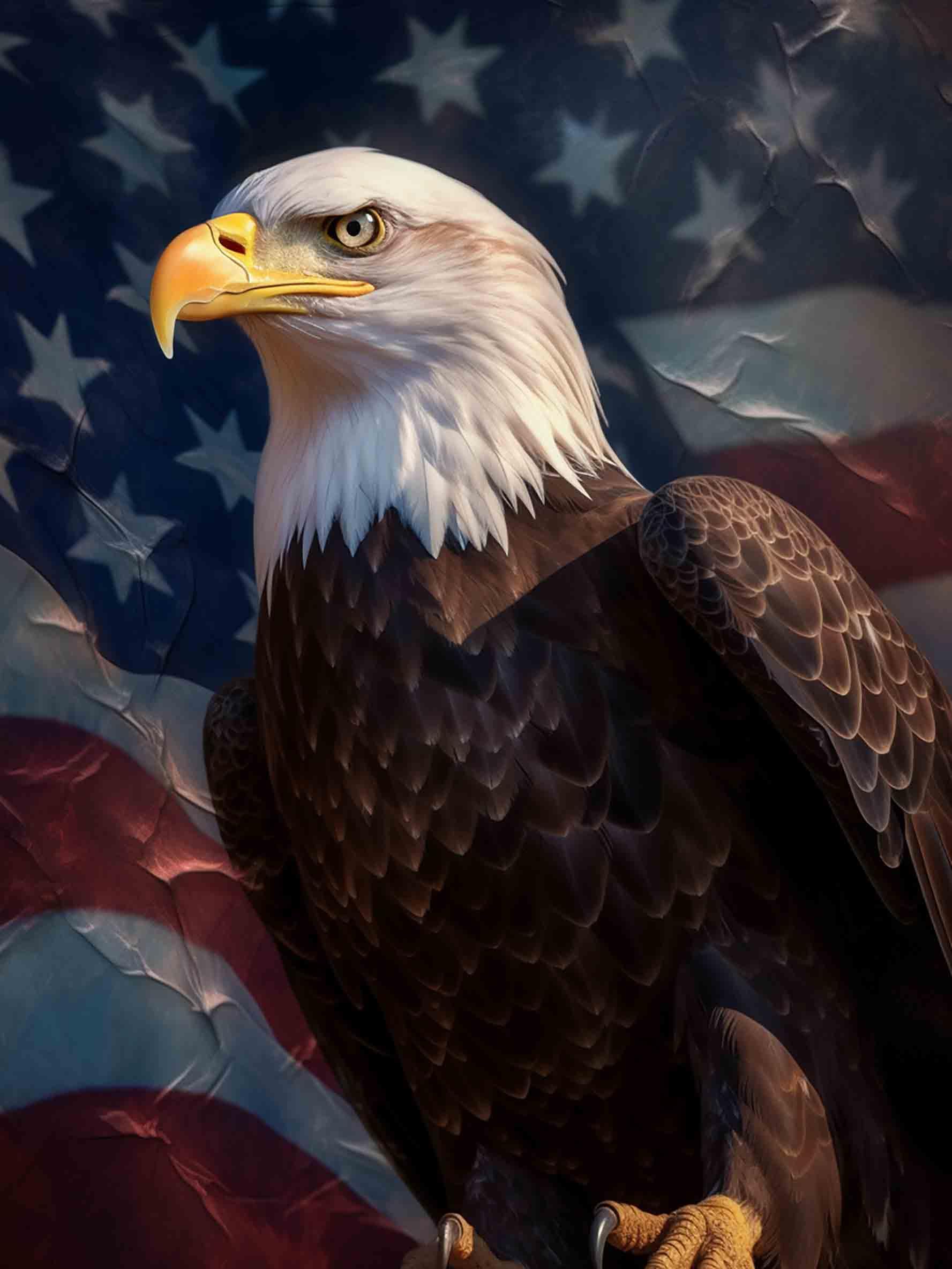 Bimkole5D Diamond Painting Kits Eagle Animals, Full Drill DIY Rhinestone Embroidery Set Paint with Diamonds Art by Number Kits Cross Stitch Home Wall Craft Decoration 12x16 inch#az396