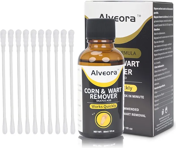 Wart Remover Liquid, Smoothes Skin Tag Remover, Wart Remover Freeze Off Fast Acting Salicylic Acid Wart Removers for Genital,H,Common,Flat, Corn and Callus, Warts, Plantar