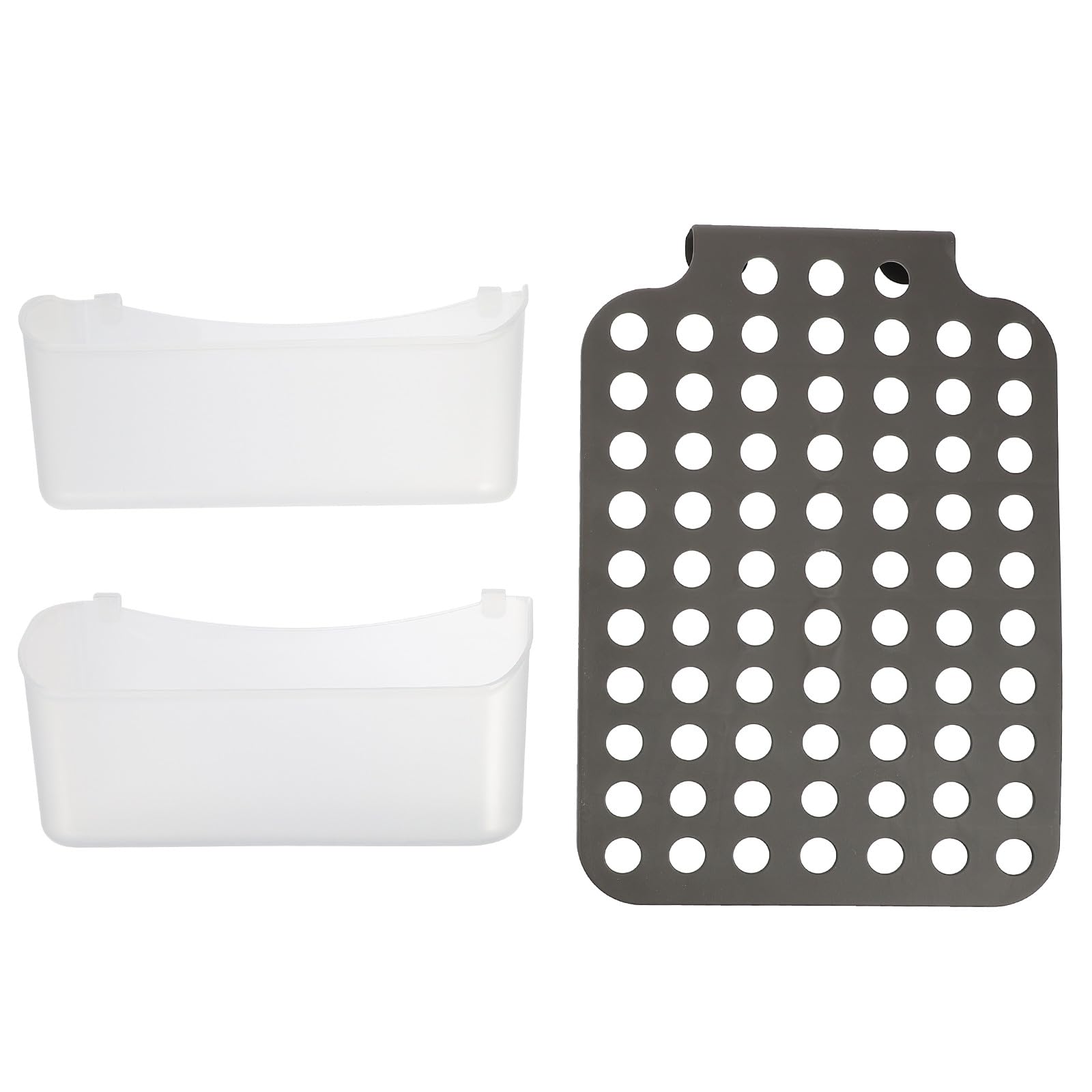 Uonlytech Multi-purpose Bathroom Hanging Basket Gray Draining Storage Basket Hanging Shower Caddy Sundries Organizer for Toilet and Shower