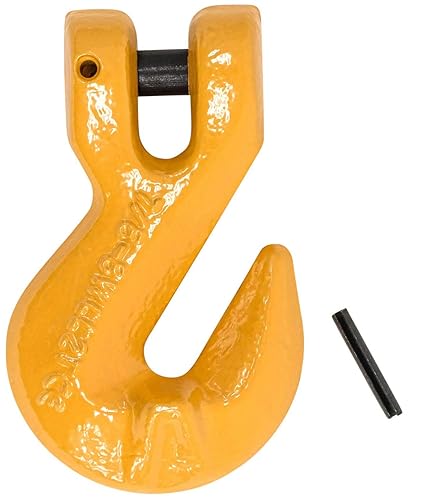 Mytee Products Ganchos de agarre para cuna de horquilla de grado 80 de 5/16 pulgadas con pasadores | Ganchos de remolque con pasador de horquilla