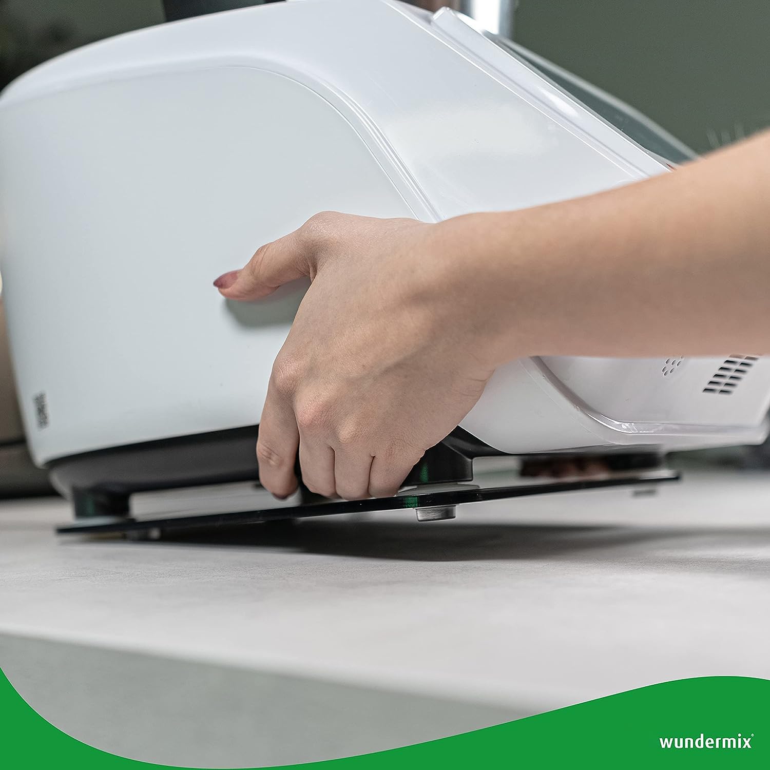 Wundermix - EasySlider Tavola scorrevole in vetro acrilico per Monsieur Cuisine Smart • Guida per robot da cucina Monsieur Cuisine • Piastra scorrevole per MC Smart • Base scorrevole Monsieur Cuisine